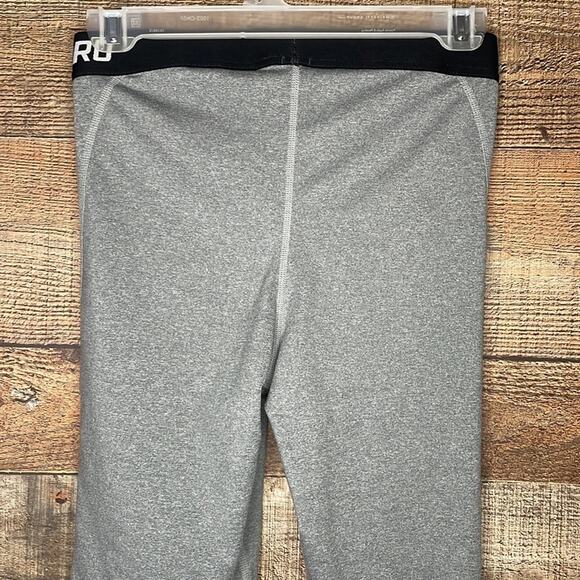 Nike Pro Warm Training Tights Leggings Gray Black Mesh Size Medium - Picture 6 of 11